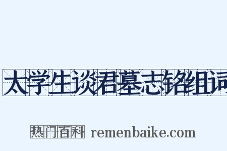 太学生谈君墓志铭组词是什么意思的图片